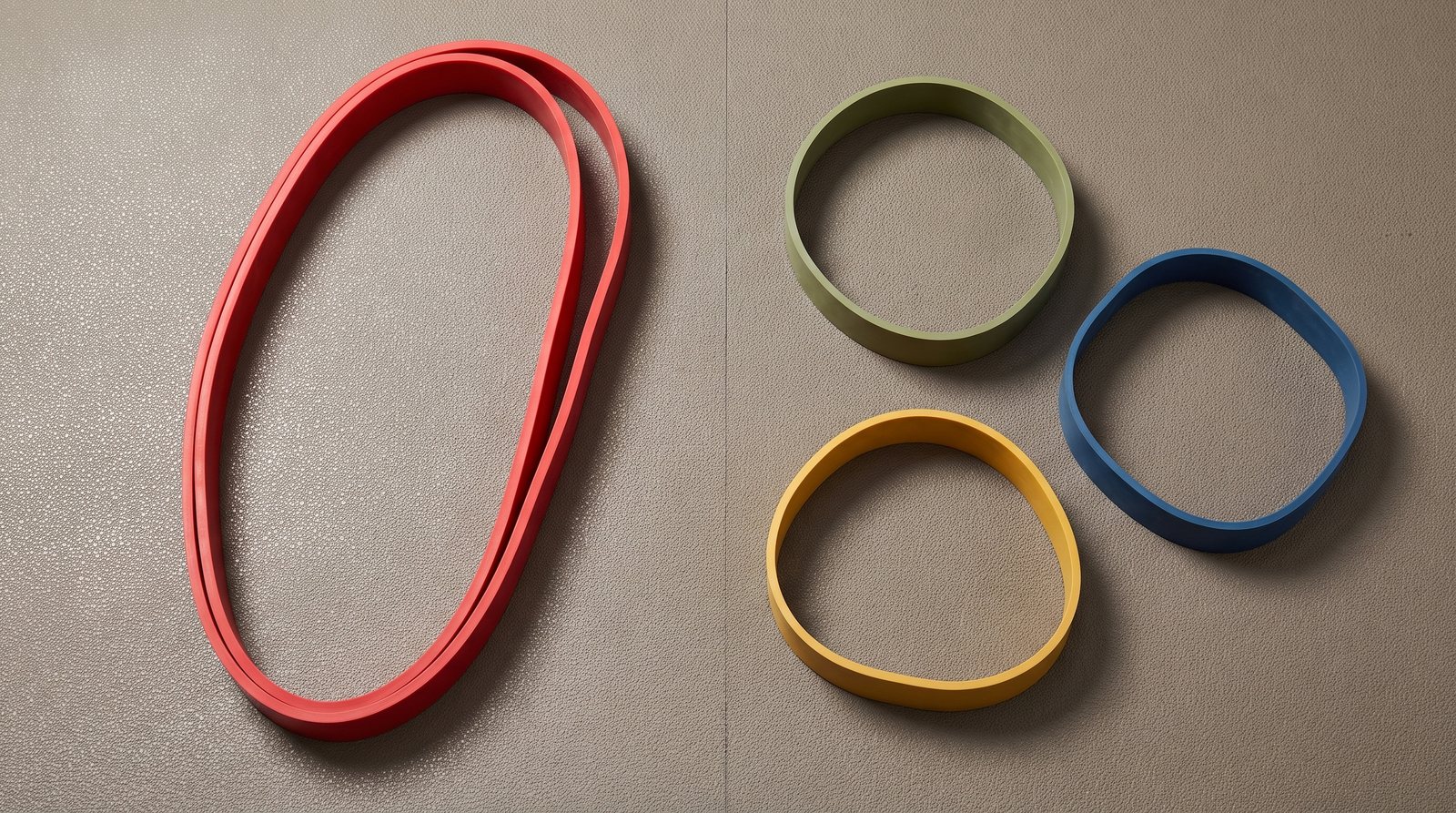 A long flat resistance loop beside several short resistance loops.